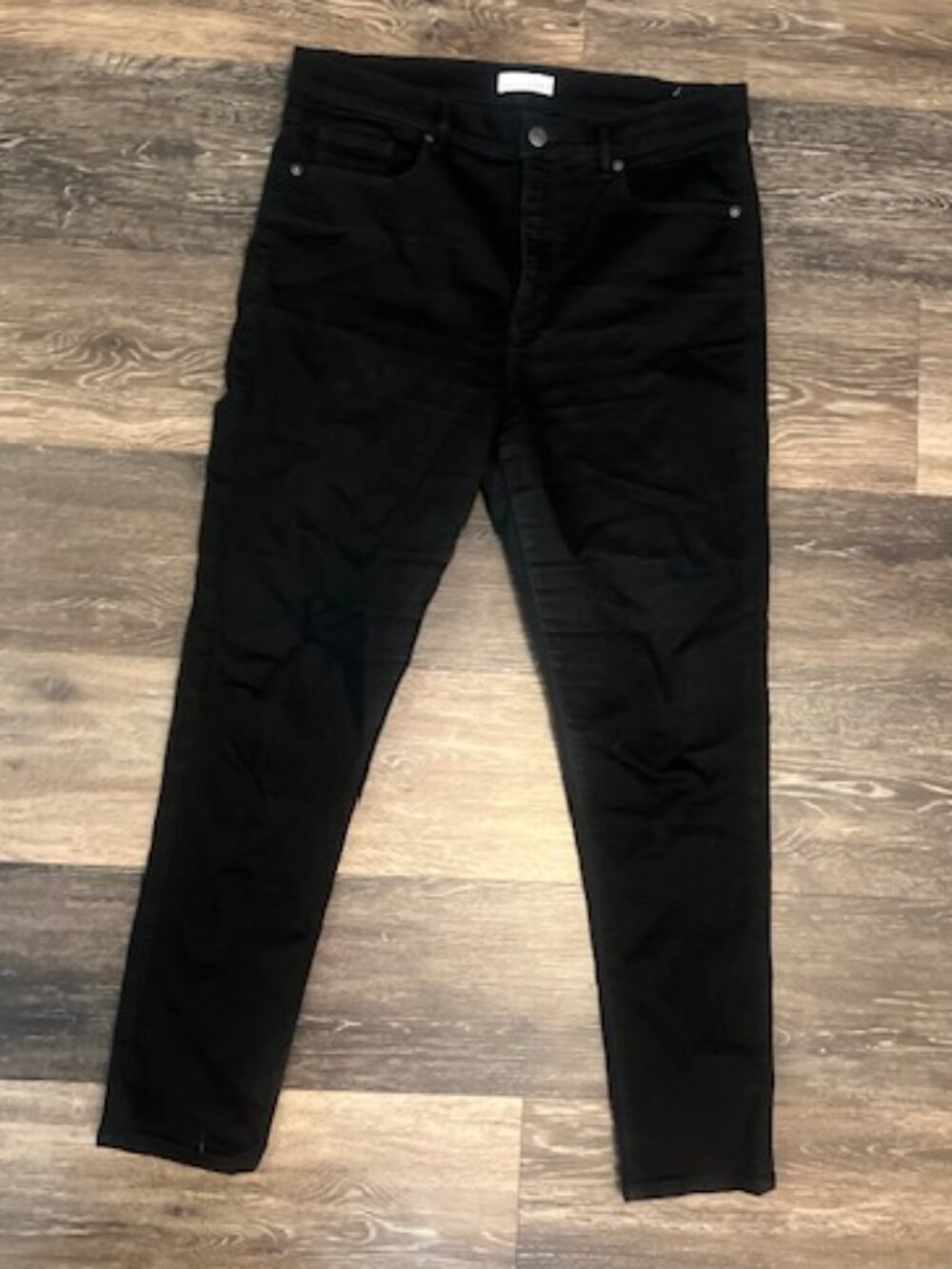 Women's Loft Black Jeans, Size 12, Straight, Pockets, Stretch, Ex Con